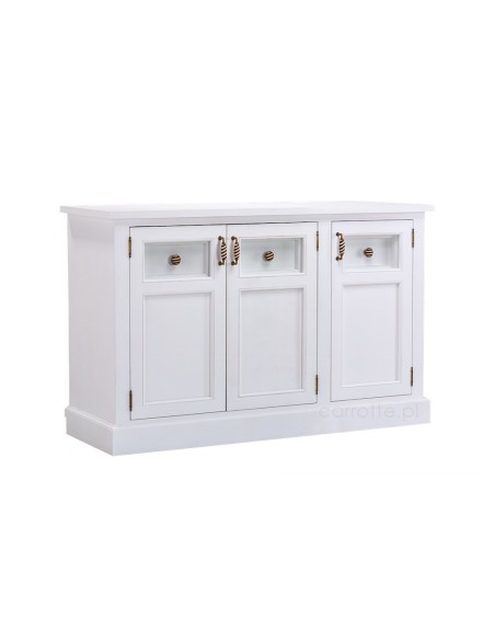 BIAŁA DREWNIANA KOMODA