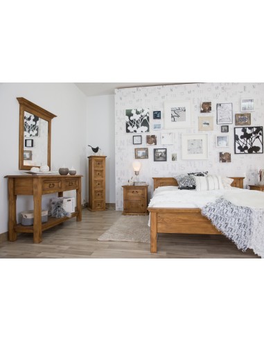 ŁÓŻKO WOSKOWANE 80