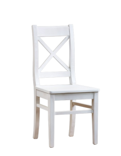 KRZESŁO Z DREWNA LITEGO Z KRZYŻEM