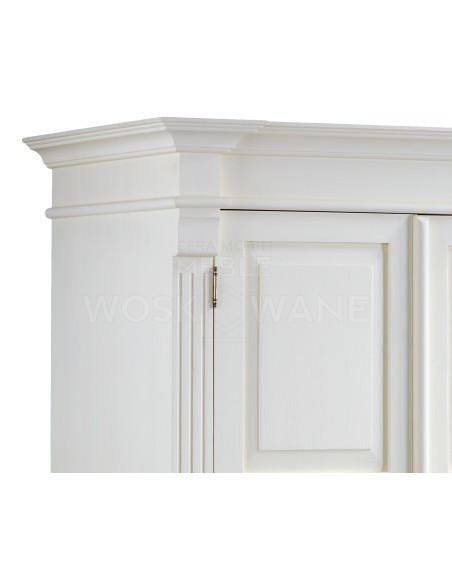 DWUDRZWIOWA BIAŁA SZAFA DREWNIANA