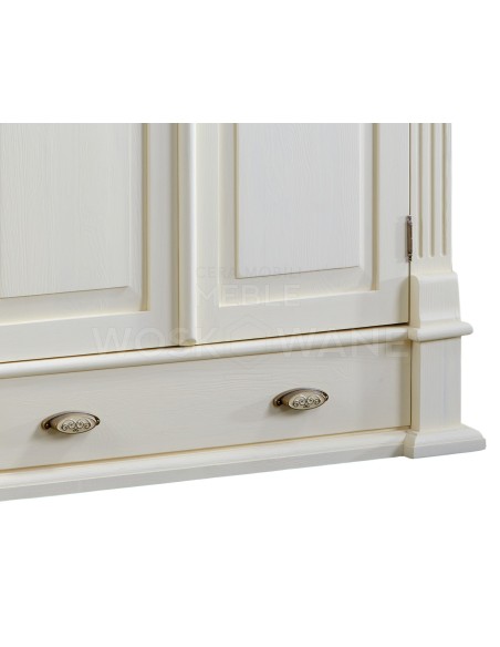 DWUDRZWIOWA BIAŁA SZAFA DREWNIANA