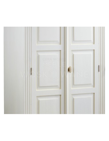 DWUDRZWIOWA BIAŁA SZAFA DREWNIANA