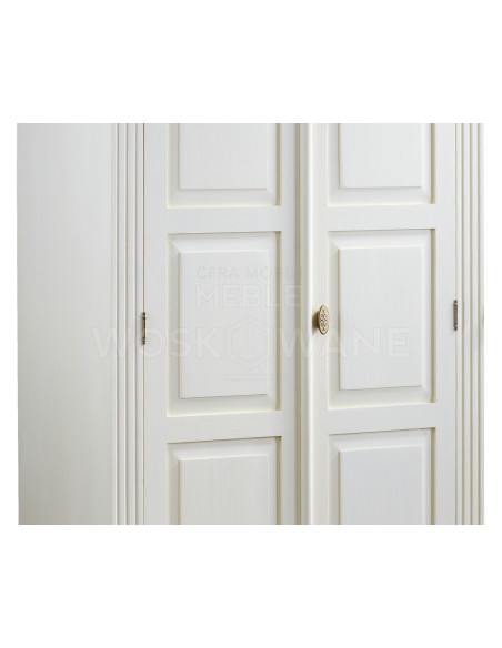 DWUDRZWIOWA BIAŁA SZAFA DREWNIANA