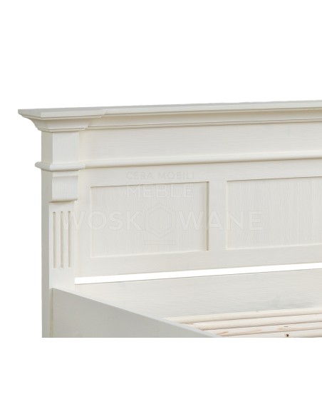 POJEDYNCZE BIAŁE ŁÓŻKO Z DREWNA LITEGO 80