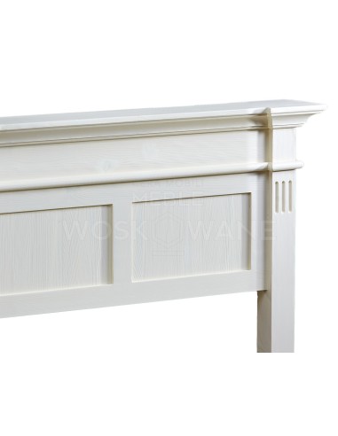 POJEDYNCZE BIAŁE ŁÓŻKO Z DREWNA LITEGO 80