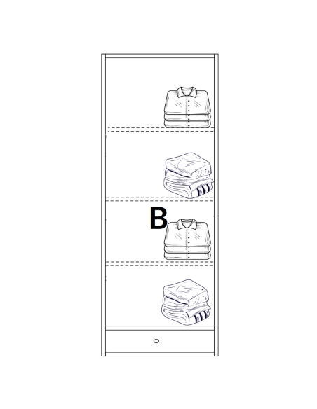 SZAFA DREWNIANA BIELONA POJEDYNCZA