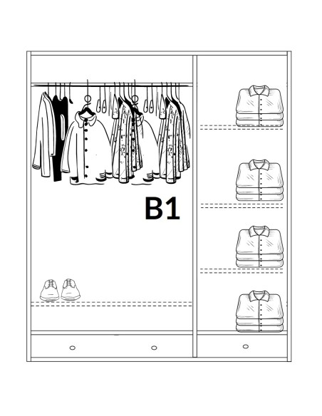 DREWNIANA BIELONA SZAFA 3