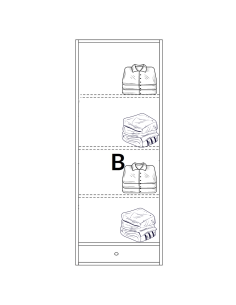 SZAFA DREWNIANA Z PÓŁKAMI PROWANSJA 2