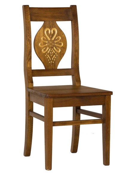 KRZESŁO DREWNIANY W STYLU GÓRALSKIM