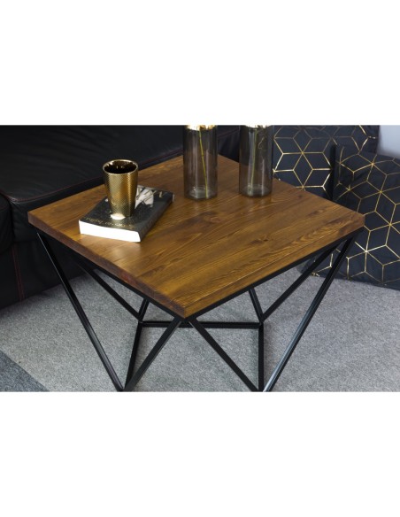 Industrialny stolik kawowy czarny