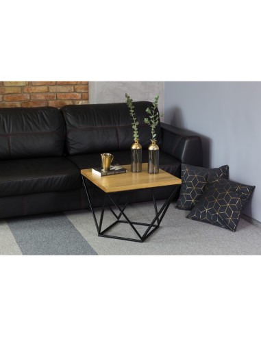 Industrialny stolik kawowy czarny