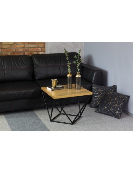 Industrialny stolik kawowy czarny