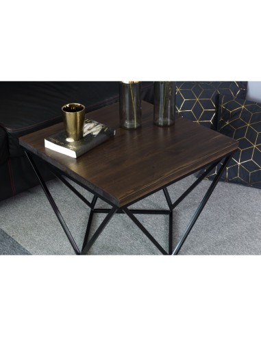 Industrialny stolik kawowy czarny