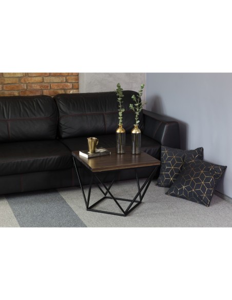 Industrialny stolik kawowy czarny