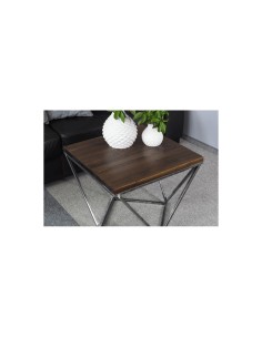 Industrialny stolik kawowy szczotkowany 2