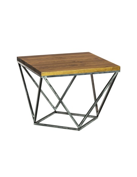 Industrialny stolik kawowy szczotkowany