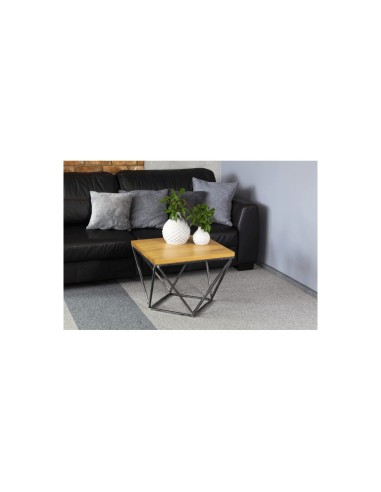 Industrialny stolik kawowy szczotkowany