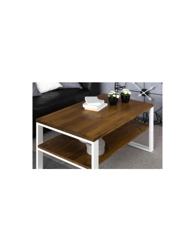 Stolik kawowy w stylu industrialnym biały