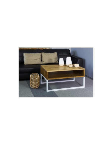 Stolik kawowy nowoczesny drewniany biały