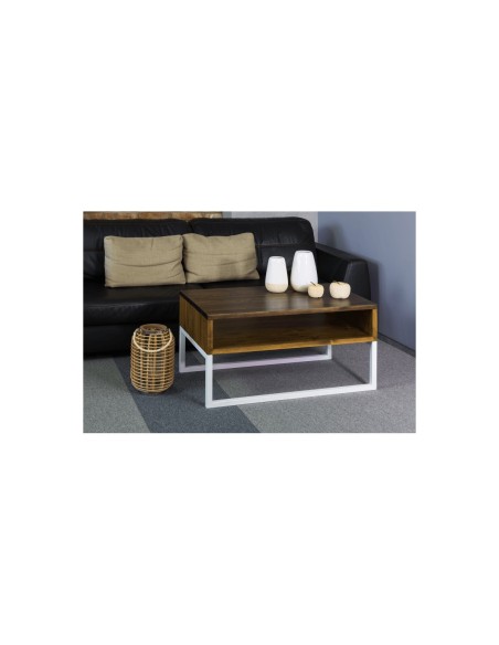 Stolik kawowy nowoczesny drewniany biały