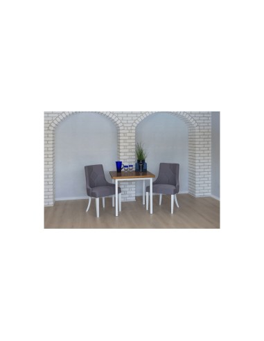 Stół industrialny drewniany 80 biały