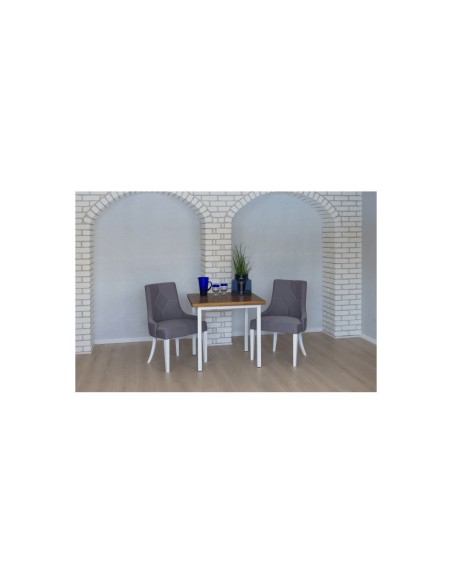 Stół industrialny drewniany 80 biały