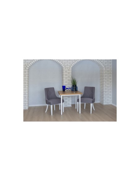 Stół industrialny drewniany 80 biały