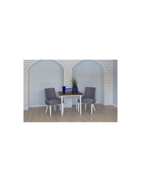 Stół industrialny drewniany 80 biały