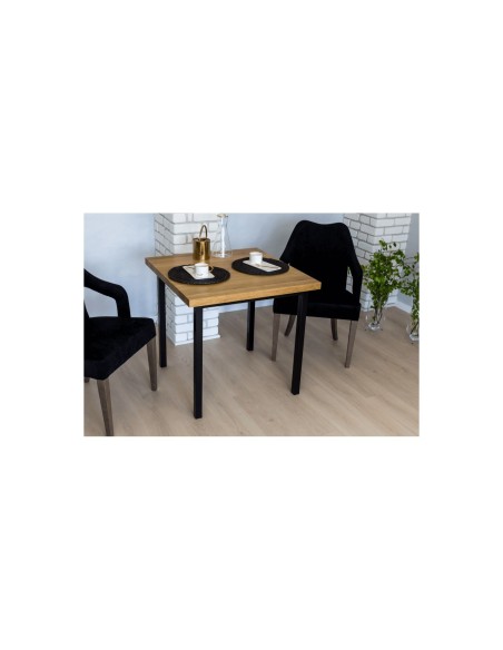 Stół industrialny drewniany 80 czarny