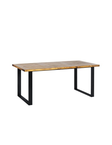 Stół metal drewno 80 biały