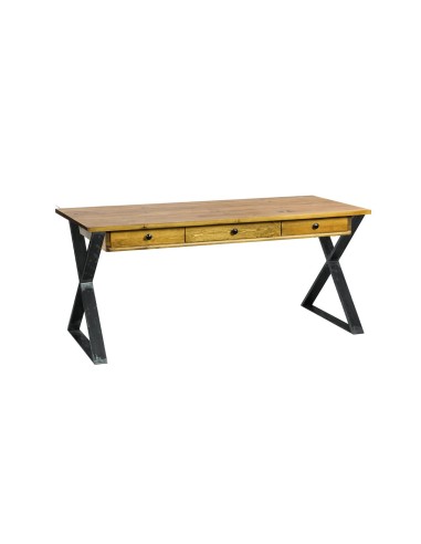 Nowoczesne biurko industrialne szczotkowane