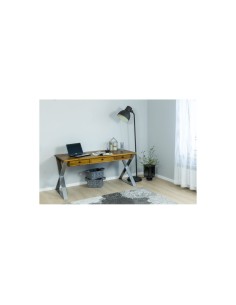 Nowoczesne biurko industrialne chrom 2