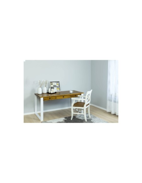 Biurko industrial białe z szufladami