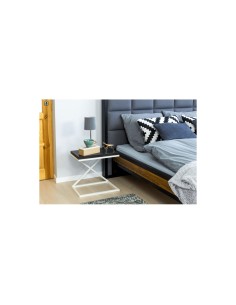 Szafka nocna styl industrialny biała 2