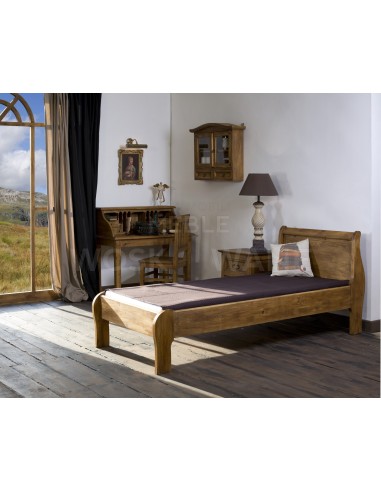 ŁÓŻKO WOSKOWANE DREWNIANE POJEDYNCZE