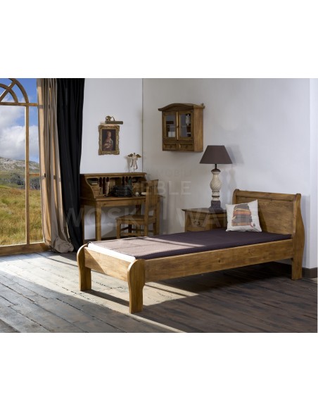 ŁÓŻKO WOSKOWANE DREWNIANE POJEDYNCZE