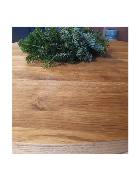 Okrągły dębowy stół