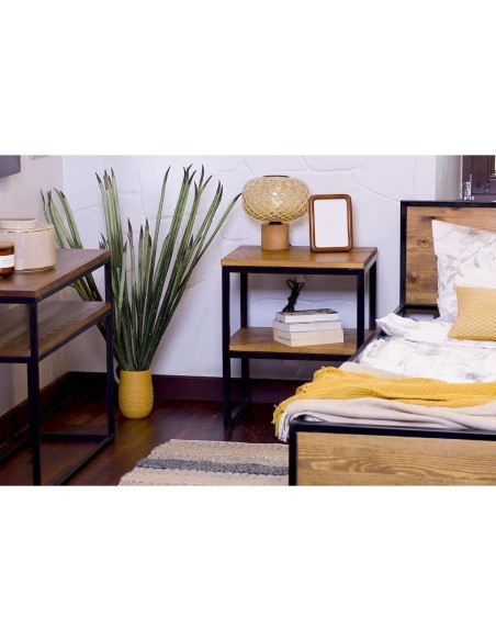 Konsola w stylu loft metal drewno