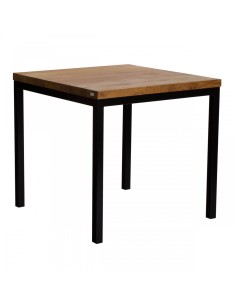 Kwadratowy stół loftowy dębowy olejowany