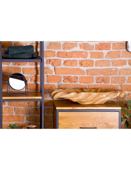 Regał loftowy metal drewno