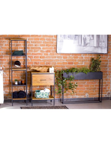 Regał loftowy metal drewno