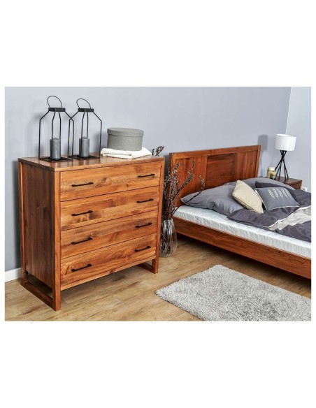 Łóżko w stylu skandynawskim z drewna 160