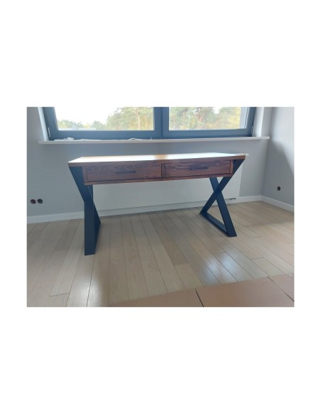 Biurko loftowe z szufladami białe