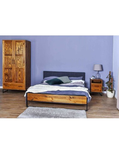 Stolik nocny loft orzech - outlet