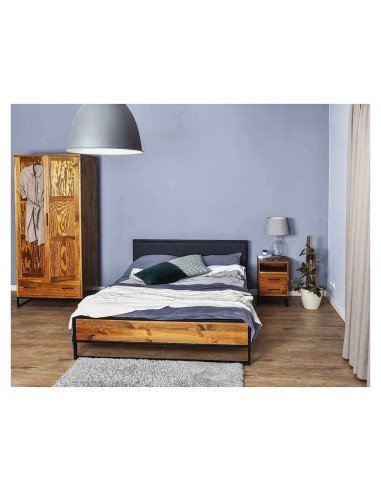 Stolik nocny loft orzech - outlet