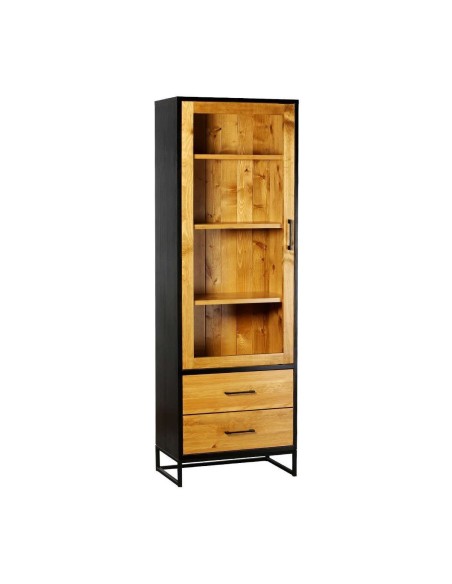 Witryna loftowa drewniana dwukolorowa