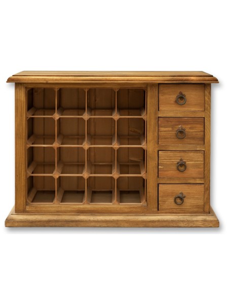 Komoda na wina z drewna