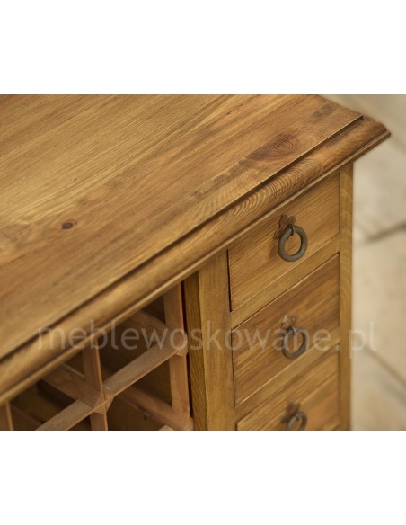 Komoda na wina z drewna