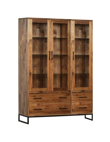 Loftowa salonowa witryna 3 Drzwiowa i 3 Szuflady