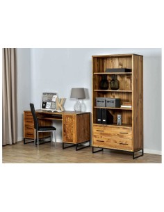 Regał loft metalowy czarny 2